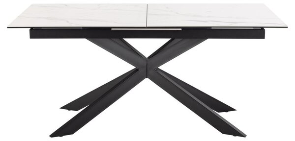 Masa dining Irwine, Alb, 76x210x90 cm