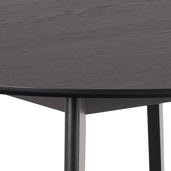 Masa dining Roxby, Negru, 76x120x120 cm