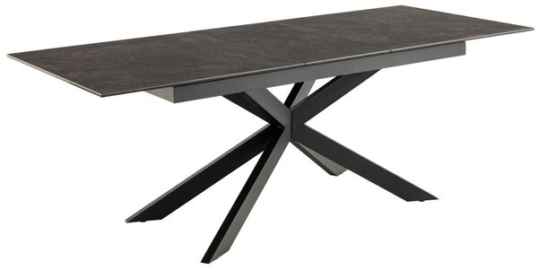 Masa dining Irwine, Negru, 76x210x90 cm