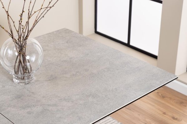 Masa dining Irwine, Gri, 76x210x90 cm