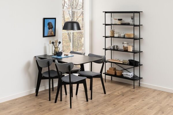 Masa dining Roxby, Negru, 76x120x80 cm