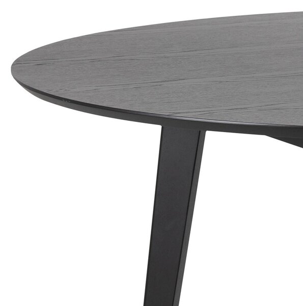 Masa dining Roxby, Negru, 76x140x140 cm