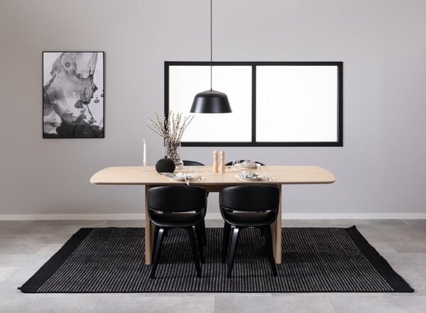 Masa dining Christo, Alb, 75x220x105 cm