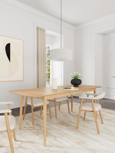 Masa dining Montreux, Natural, 75x219x90 cm