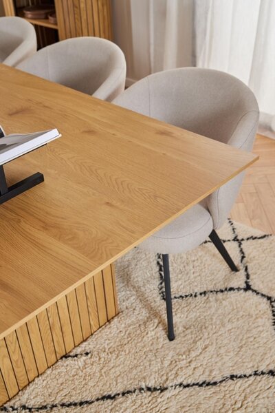 Masa dining Colima, Natural, 75x210x100 cm