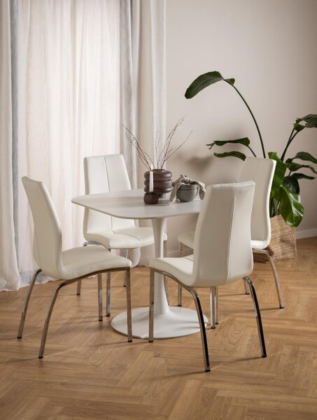 Masa dining Malta V2, Alb, 75x90x90 cm