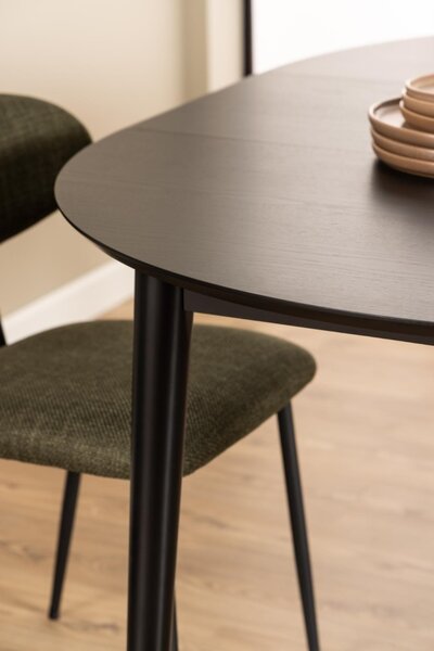 Masa dining Montreux, Negru, 75x154x115 cm