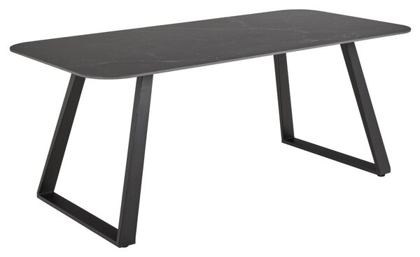 Masa dining Antalya, Negru, 75x180x90 cm