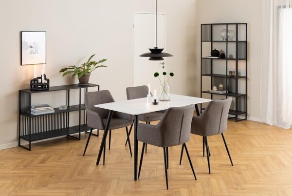 Masa dining Wicklow, Alb, 75x140x80 cm