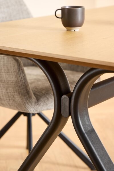 Masa dining Bristol, Natural, 75x200x100 cm