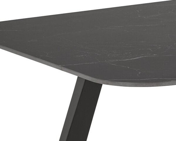 Masa dining Antalya, Negru, 75x180x90 cm