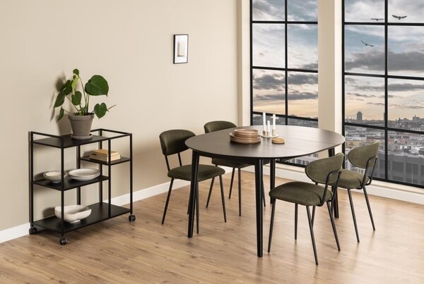 Masa dining Montreux, Negru, 75x154x115 cm