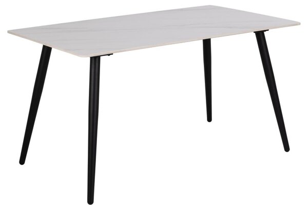 Masa dining Wicklow, Alb, 75x140x80 cm