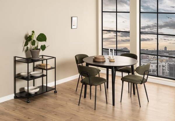 Masa dining Montreux, Negru, 75x154x115 cm
