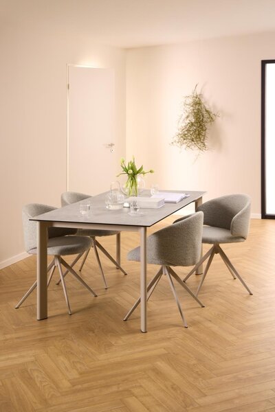 Masa dining Palermo, Gri, 75x160x90 cm