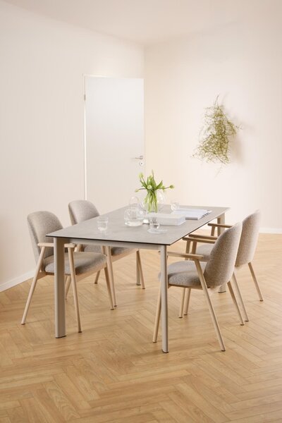 Masa dining Palermo, Gri, 75x160x90 cm