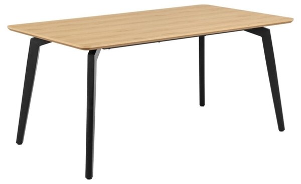 Set 5 piese Masa dining si Scaune Cadiz V2, Natural, 75x160x90 cm