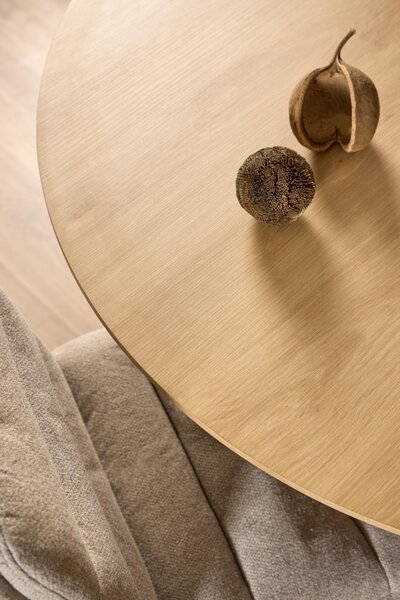 Masa dining Cadiz, Natural, 75x120x120 cm