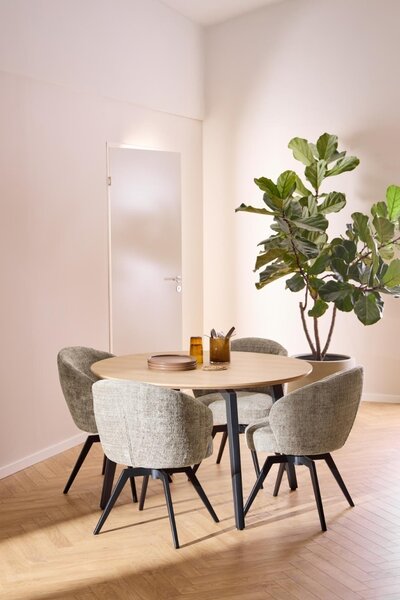 Masa dining Cadiz, Natural, 75x120x120 cm