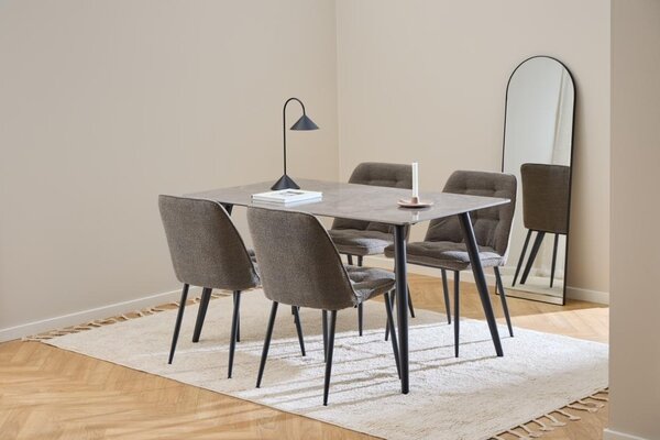 Masa dining Wicklow, Gri, 75x140x80 cm