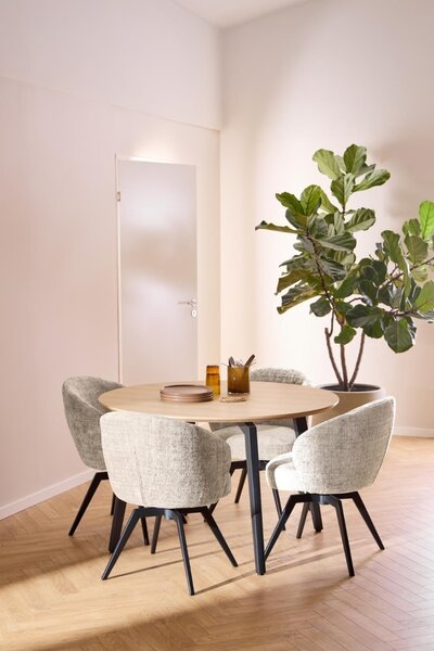Masa dining Cadiz, Natural, 75x120x120 cm