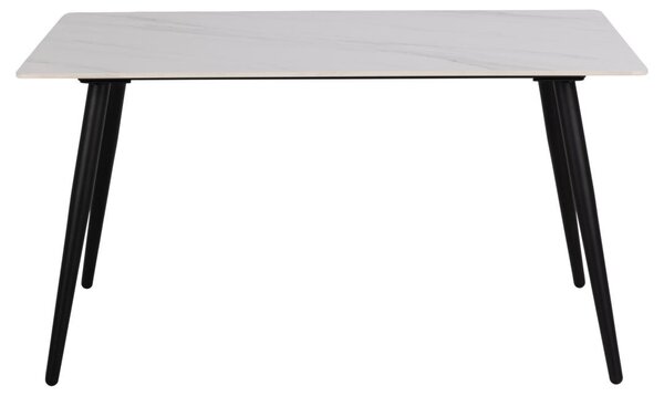 Masa dining Wicklow, Alb, 75x140x80 cm