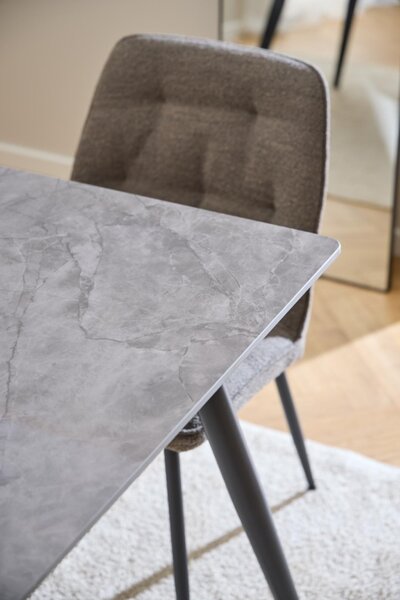 Masa dining Wicklow, Gri, 75x140x80 cm