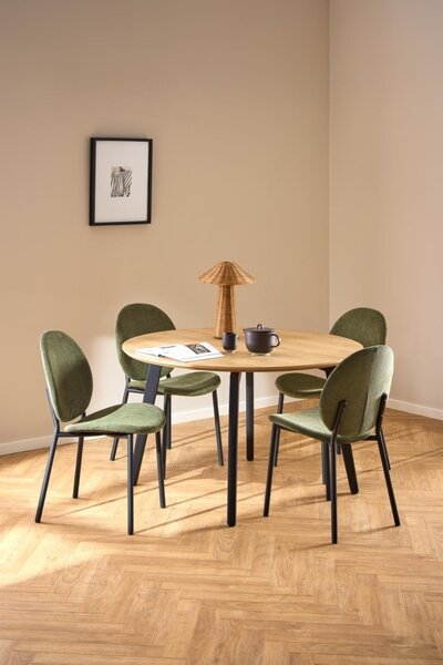 Masa dining Cadiz, Natural, 75x120x120 cm