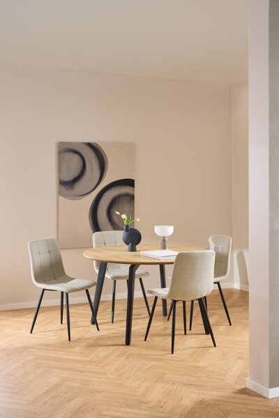 Masa dining Cadiz, Natural, 75x120x120 cm