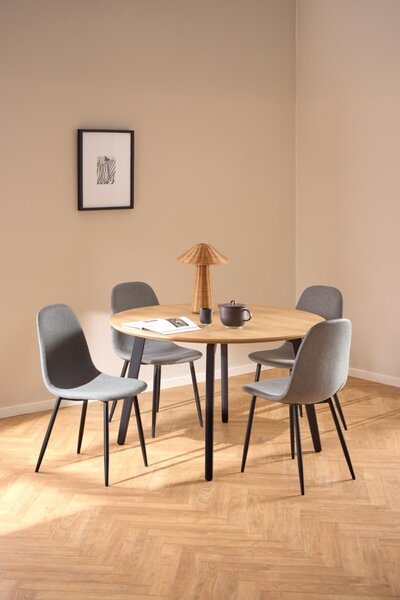 Masa dining Cadiz, Natural, 75x120x120 cm