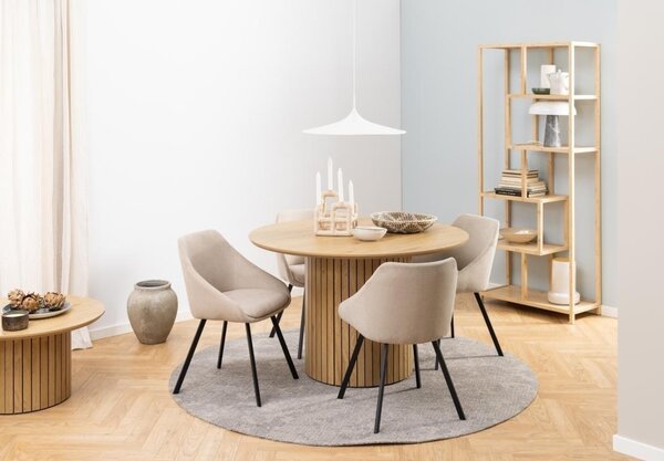 Masa dining Yale, Natural, 75x120x120 cm