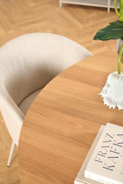Masa dining Soli V1, Natural, 75x120x120 cm