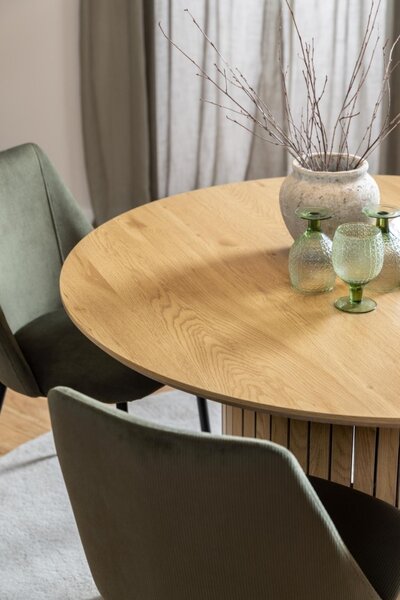 Masa dining Yale, Natural, 75x120x120 cm