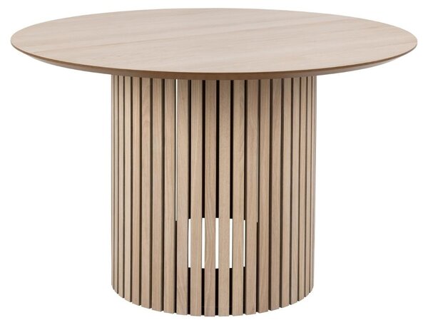 Masa dining Linley, Alb, 75x120x120 cm