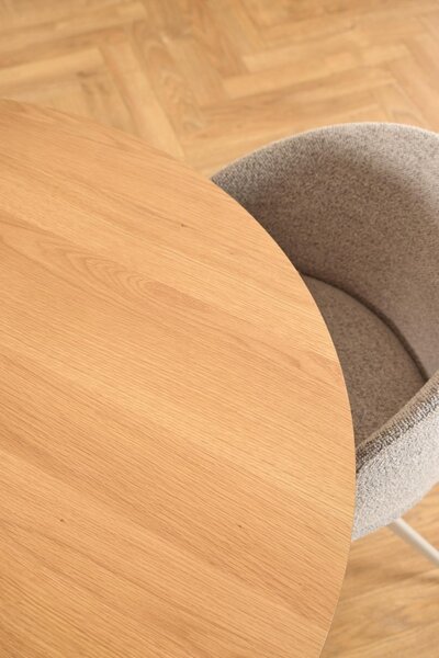 Masa dining Soli V1, Natural, 75x120x120 cm