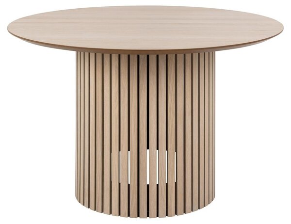 Masa dining Linley, Alb, 75x120x120 cm