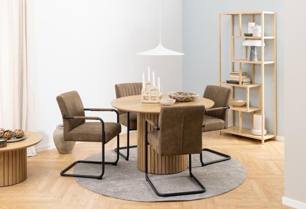 Masa dining Yale, Natural, 75x120x120 cm