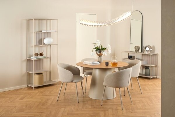 Masa dining Soli V1, Natural, 75x120x120 cm