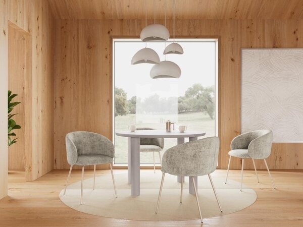 Masa dining Magee, Gri, 75x120x120 cm