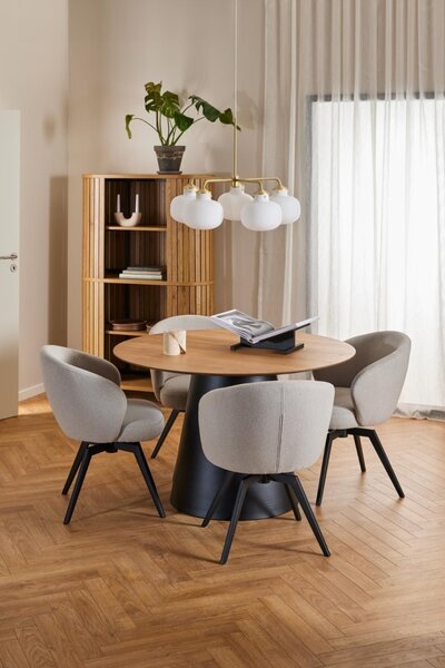 Masa dining Soli, Natural, 75x120x120 cm