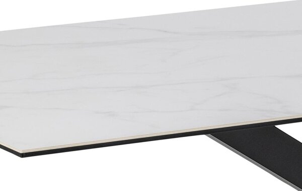 Masa dining Heaven, Alb, 75.5x200x100 cm