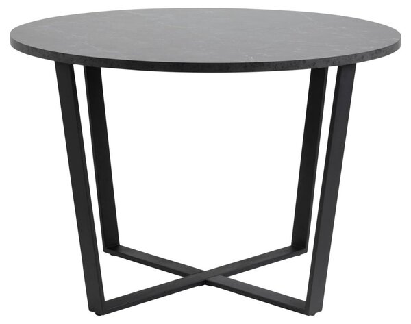 Masa dining Amble, Negru, 75x110x110 cm