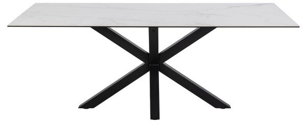 Masa dining Heaven, Alb, 75.5x200x100 cm