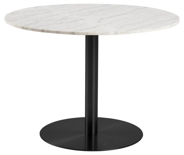 Masa dining Corby, Alb, 75x105x105 cm