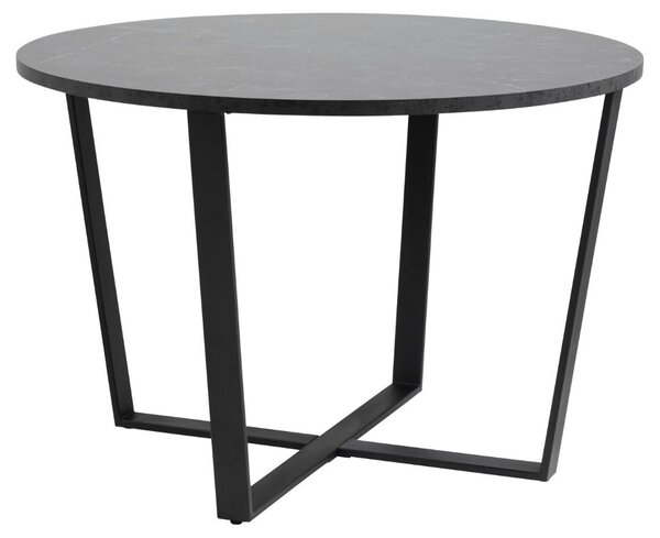 Masa dining Amble, Negru, 75x110x110 cm