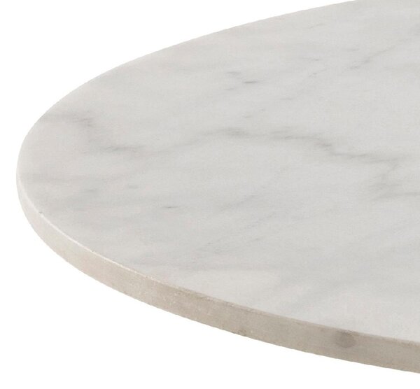Masa dining Corby, Alb, 75x105x105 cm