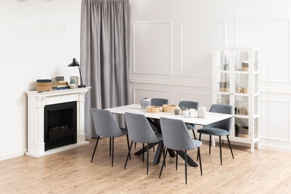 Masa dining Heaven, Alb, 75.5x200x100 cm