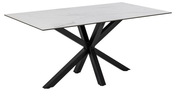 Masa dining Heaven, Alb, 75.5x160x90 cm