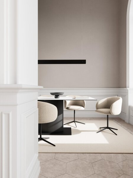 Masa dining Marbella, Gri, 75.5x200x100 cm