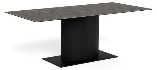 Masa dining Marbella, Negru, 75.5x200x100 cm